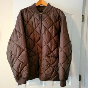 Jacket Large L Brown Foot Locker Quilted